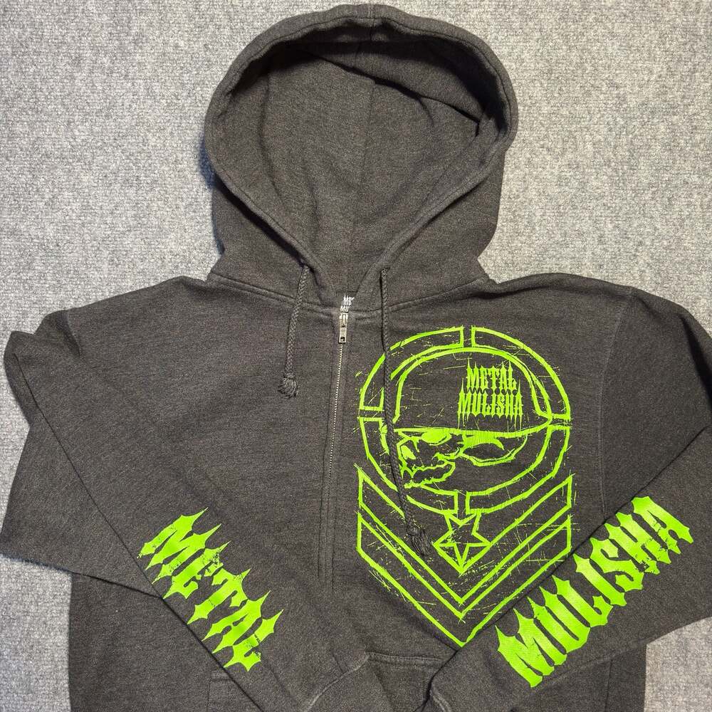 Metal Mulisha Skull Logo Full Zip Hoodie Size M